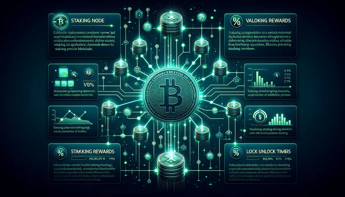 Cryptocurrency staking visualization