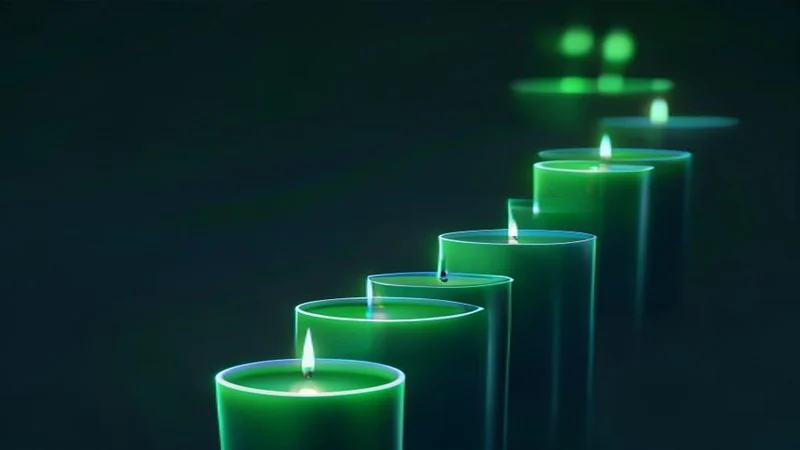 Side by side comparison of standard candlesticks and smoothed Heikin Ashi candles on a crypto chart