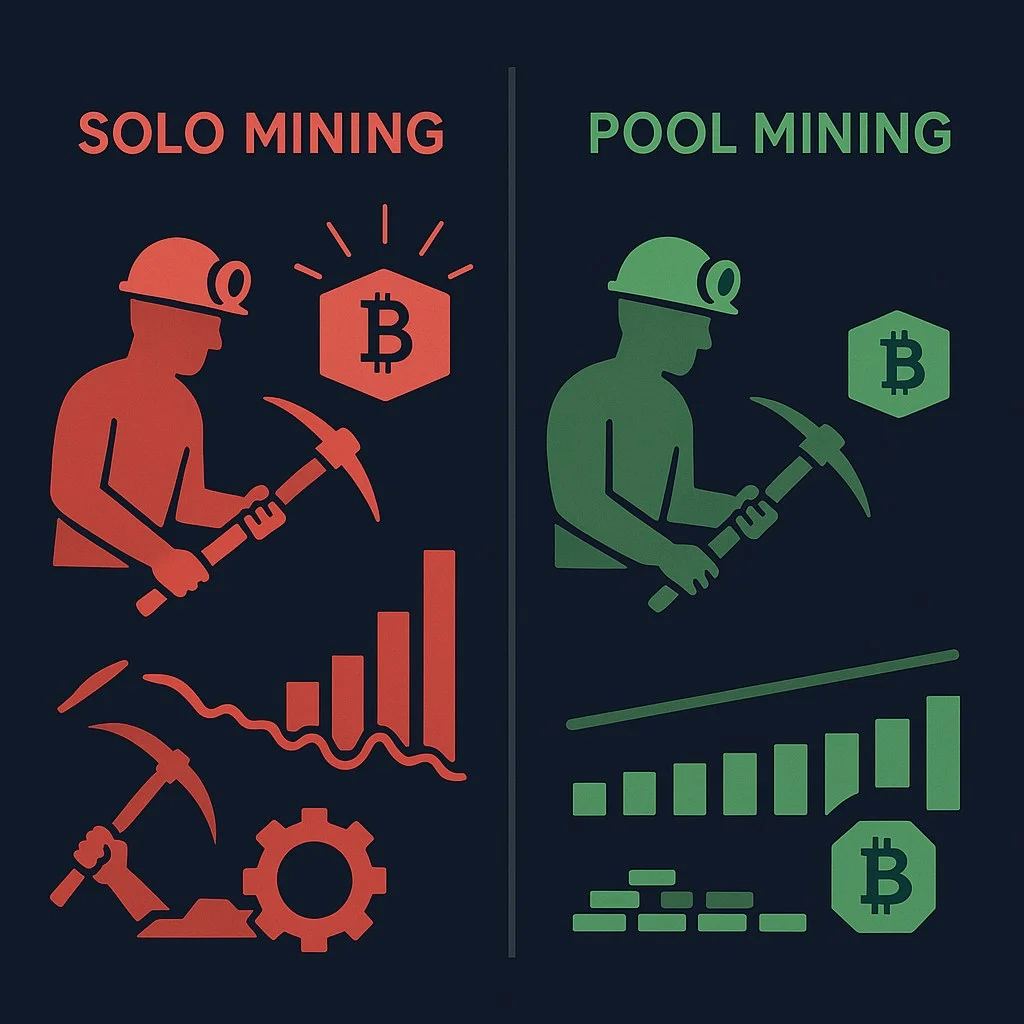 Mining pool dashboard showing hashrate distribution, worker status, and accumulated rewards