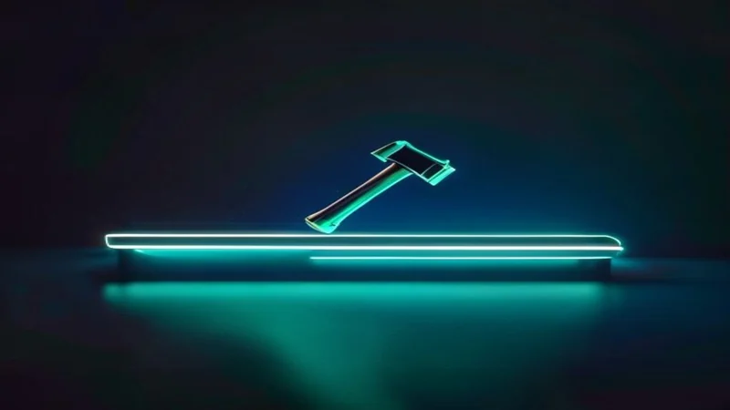 Crypto chart showing a hammer candlestick forming at a support level with confluence