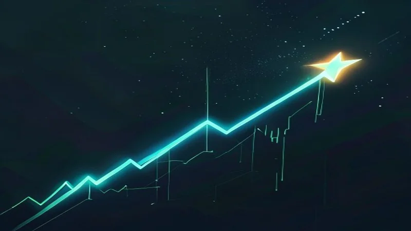 Crypto chart showing a shooting star candlestick at resistance followed by a lower confirmation candle on rising volume