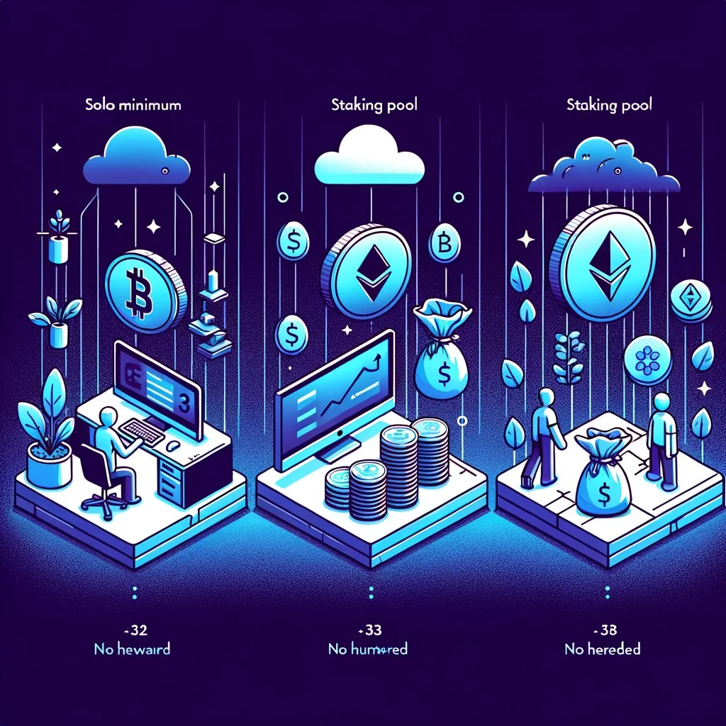 Comparison of major Ethereum staking pools including Lido Rocket Pool Coinbase and decentralized alternatives