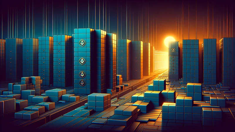 Conceptual visual of locked tokens facing a future release gate