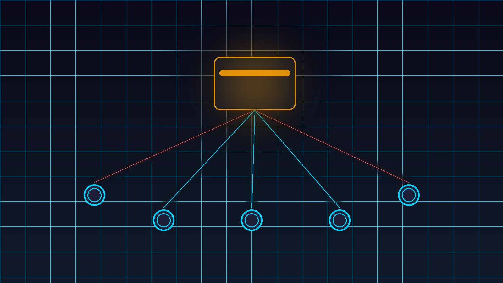 Diagram showing one dominant top holder wallet above many much smaller holders