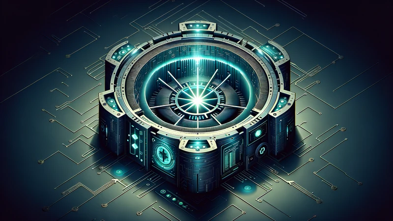 Conceptual reserve-vault visual for a crypto treasury wallet