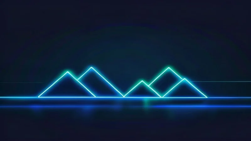 Triple top chart pattern showing three peaks at the same resistance level with the neckline support marked below