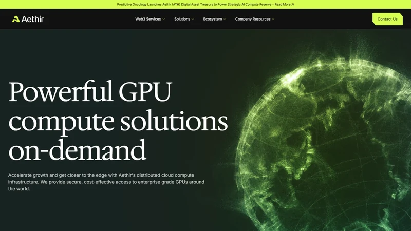Aethir Edge consumer GPU node dashboard showing rewards earned and uptime statistics