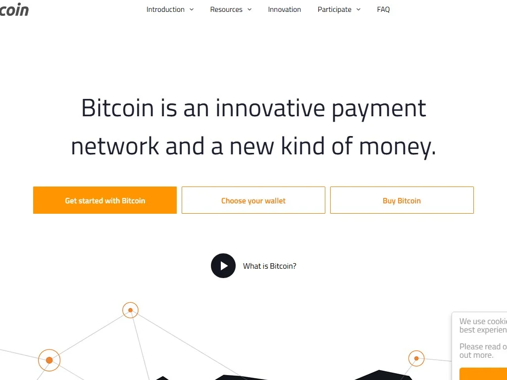 Satoshi Nakamoto Bitcoin whitepaper PDF on bitcoin.org showing the original 2008 peer-to-peer electronic cash system document