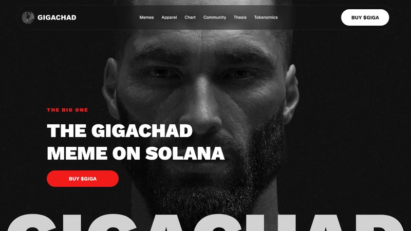 GIGACHAD Solana memecoin Ernest Khalimov peak masculinity