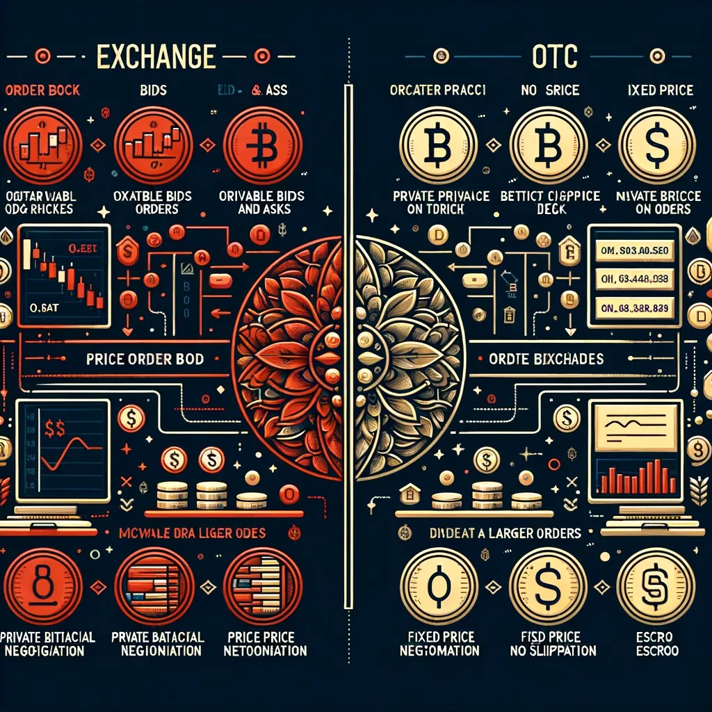 Crypto OTC trading desk interface showing large block trade quote between institutional counterparties
