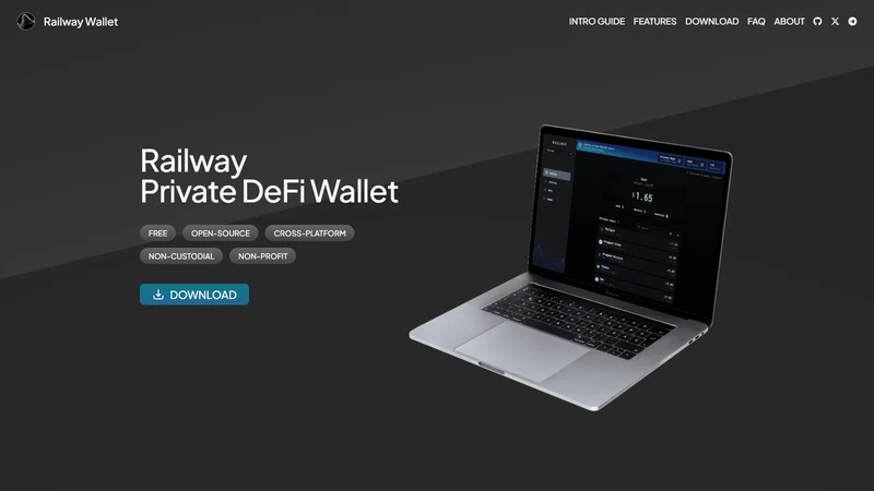 Railway browser wallet interface showing shielded RAILGUN balance private swap and unshield options