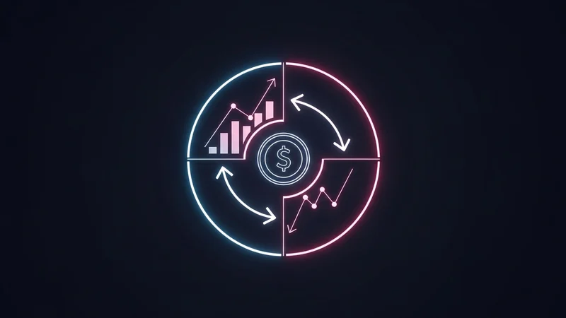 Diagram of the four crypto market cycle phases: accumulation, markup, distribution, and markdown