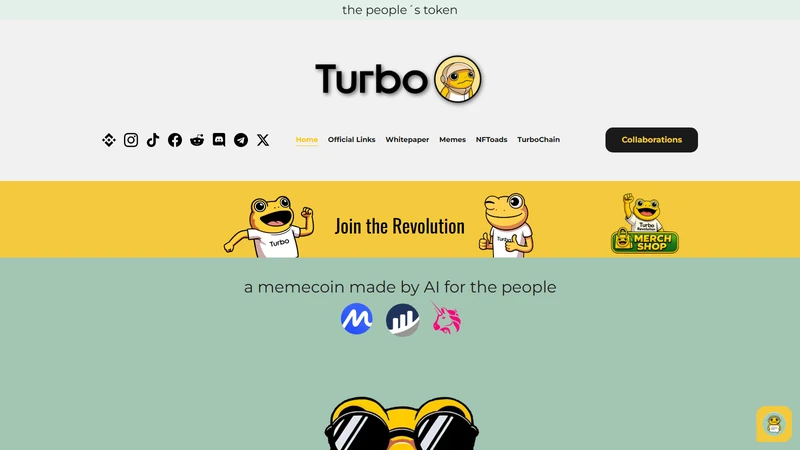 Turbo coin AI-generated memecoin Rhett Mankind ChatGPT GPT-4 frog mascot