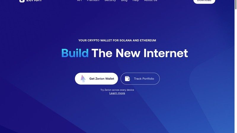 Zerion screenshot for wallet tracker guide